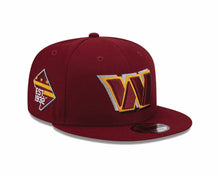 Load image into Gallery viewer, Commanders New Era 9FIFTY 950 Snapback Cap Hat Cardinal Crown/Visor Team Color Logo Established 1932 (2024 Draft)
