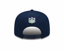 Load image into Gallery viewer, Seattle Seahawks New Era NFL 9FIFTY 950 Snapback Cap Hat Navy Blue Crown/Visor Team Coloe Logo Sea Hawks 12 (2024 Draft)