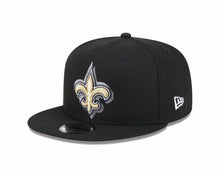 Load image into Gallery viewer, New Orleans Saints New Era NFL 9FIFTY 950 Snapback Cap Hat Black Crown/Visor Team Color Logo State Map (2024 Draft)