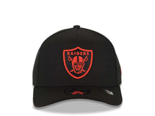 Load image into Gallery viewer, Las Vegas Raiders New Era 9FORTY 940 Adjustable A-Frame Cap Hat Black Crown/Visor Red/Black Logo