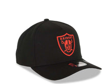 Load image into Gallery viewer, Las Vegas Raiders New Era 9FORTY 940 Adjustable A-Frame Cap Hat Black Crown/Visor Red/Black Logo