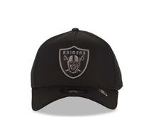 Load image into Gallery viewer, Raiders New Era 9FORTY 940 Adjustable A-Frame Cap Hat Black Crown/Visor Dark Gray Logo Gray UV