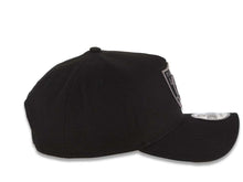 Load image into Gallery viewer, Raiders New Era 9FORTY 940 Adjustable A-Frame Cap Hat Black Crown/Visor Dark Gray Logo Gray UV