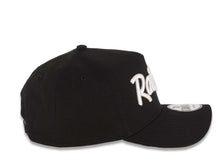 Load image into Gallery viewer, Raiders New Era 9FORTY 940 Adjustable A-Frame Cap Hat Black Crown/Visor White Script/Text Logo