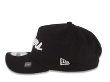 Load image into Gallery viewer, Raiders New Era 9FORTY 940 Adjustable A-Frame Cap Hat Black Crown/Visor White Script/Text Logo