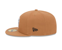 Load image into Gallery viewer, Las Vegas Raiders New Era NFL 59FIFTY 5950 Fitted Cap Hat Light Brown Crown/Visor Team Color Logo (Super Bowl 18)