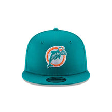Load image into Gallery viewer, Miami Dolphins New Era NFL 9FIFTY 950 Snapback Cap Hat Aqua Crown/Visor Team Color Logo
