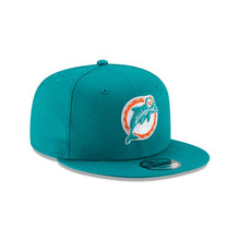 Load image into Gallery viewer, Miami Dolphins New Era NFL 9FIFTY 950 Snapback Cap Hat Aqua Crown/Visor Team Color Logo