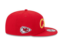 Load image into Gallery viewer, Kansas City Chiefs New Era NFL 9FIFTY 950 Snapback Cap Hat Red Crown/Visor Yellow Text/Script Logo