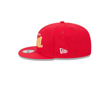 Load image into Gallery viewer, (Youth) Kansas City Chiefs New Era NFL 9FIFTY 950 Snapback Kid Cap Hat Red Crown/Visor Yellow Text/Script Logo