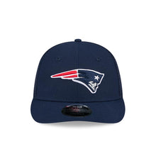 Load image into Gallery viewer, New England Patriots New Era NFL 9FIFTY 950 Snapback Low Profile Trucker/Mesh Cap Hat Navy Blue Crown/Visor Team Color Logo Gray UV