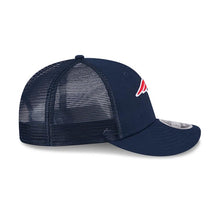 Load image into Gallery viewer, New England Patriots New Era NFL 9FIFTY 950 Snapback Low Profile Trucker/Mesh Cap Hat Navy Blue Crown/Visor Team Color Logo Gray UV