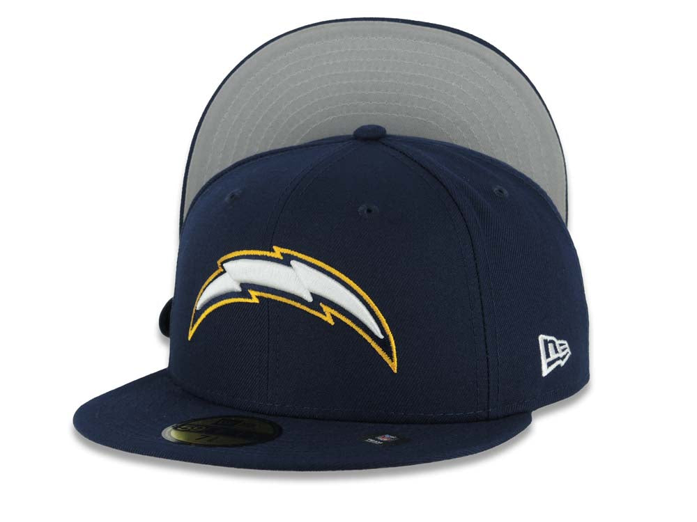 Chargers New Era NFL 59FIFTY 5950 Fitted Cap Hat Navy Blue Crown