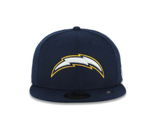 Load image into Gallery viewer, Chargers New Era NFL 59FIFTY 5950 Fitted Cap Hat Navy Blue Crown/Visor White/Navy/Yellow Retro Logo Gray UV