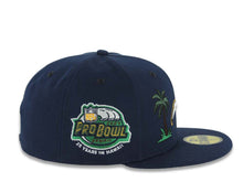Load image into Gallery viewer, Los Angeles Chargers New Era NFL 59FIFTY 5950 Fitted Cap Hat Navy Blue Crown/Visor White/Navy Blue/Yellow Logo 2 Palm Trees Probowl 2004 Side Patch