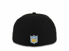 Load image into Gallery viewer, Los Angeles Chargers New Era NFL 59FIFTY 5950 Fitted Cap Hat Black Crown/Visor Yellow/Dark Sky Blue/White Logo Gray UV