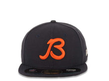 Load image into Gallery viewer, Chicago Bears New Era NFL 59FIFTY 5950 Fitted Cap Hat Navy Blue Crown/Visor Orange B Logo