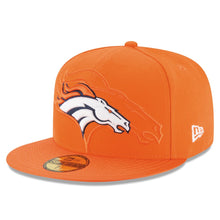 Load image into Gallery viewer, Denver Broncos New Era NFL 59FIFTY 5950 Fitted Cap Hat Orange Crown/Visor Team Color Logo (2016 Sideline)
