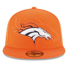 Load image into Gallery viewer, Denver Broncos New Era NFL 59FIFTY 5950 Fitted Cap Hat Orange Crown/Visor Team Color Logo (2016 Sideline)