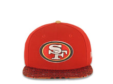 Load image into Gallery viewer, San Francisco New Era NFL 59FIFTY 5950 Fitted Cap Hat Red Crown Red Design Visor Team Color Logo Fair Isle