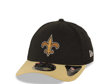 Load image into Gallery viewer, New Orleans Saints New Era NFL 59FIFTY 5950 Fitted 2015 Draft Cap Hat Black Crown Wheat Visor Team Color Logo