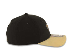 Load image into Gallery viewer, New Orleans Saints New Era NFL 59FIFTY 5950 Fitted 2015 Draft Cap Hat Black Crown Wheat Visor Team Color Logo