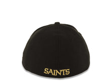 Load image into Gallery viewer, New Orleans Saints New Era NFL 59FIFTY 5950 Fitted 2015 Draft Cap Hat Black Crown Wheat Visor Team Color Logo