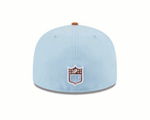 Load image into Gallery viewer, Las Vegas Raiders New Era 59FIFTY 5950 Fitted Cap Hat Sky Blue Crown Dark Orange Visor Dark Orange/White Logo (2-Tone Color Pack)