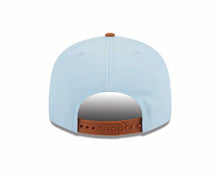 Load image into Gallery viewer, Las Vegas Raiders New Era 9FIFTY 950 Snapback Cap Hat Sky Blue Crown Dark Brown Visor Dark Brown/White Logo (2-Tone Color Pack)