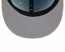 Load image into Gallery viewer, Las Vegas Raiders New Era 9FIFTY 950 Snapback Cap Hat Sky Blue Crown Dark Brown Visor Dark Brown/White Logo (2-Tone Color Pack)