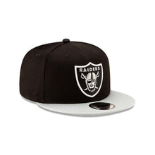 Load image into Gallery viewer, Las Vegas Raiders New Era NFL 9FIFTY 950 Snapback Cap Hat Black Crown Gray Visor Team Color Logo