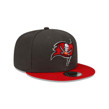 Load image into Gallery viewer, Tampa Bay Buccaneers New Era NFL 9FIFTY 950 Snapback Cap Hat Dark Gray Crown Red Visor Team Color Logo