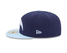 Load image into Gallery viewer, Los Angeles Chargers New Era NFL 59FIFTY 5950 Fitted Cap Hat Navy Blue Crown Light Blue Visor White/Light Blue Logo (2-Tone Color Pack)