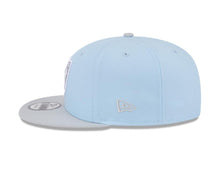 Load image into Gallery viewer, Las Vegas Raiders New Era NFL 9FIFTY 950 Snapback Cap Hat Light Blue Crown Gray Visor Gray/White Logo (2-Tone Color Pack)
