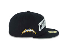 Load image into Gallery viewer, Los Angeles Chargers New Era NFL 59FIFTY 5950 Fitted Cap Hat Navy Blue Crown/Visor Metallic Silver Logo Bolt Side Patch Green UV