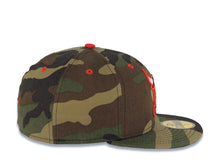 Load image into Gallery viewer, Chicago Bulls New Era NBA 59FIFTY 5950 Fitted Cap Hat Camo Crown/Visor Red/Black/White Logo Camo Pop