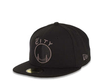 Load image into Gallery viewer, San Francisco Warriors New Era NBA 59FIFTY 5950 Fitted Cap Hat Black Crown/Visor Dark Gray Logo