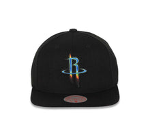 Load image into Gallery viewer, Houston Rockets Mitchell & Ness NBA Snapback Cap Hat Black Crown/Visor Team Color Logo (Thermal Map)
