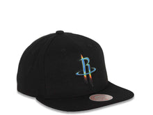 Load image into Gallery viewer, Houston Rockets Mitchell & Ness NBA Snapback Cap Hat Black Crown/Visor Team Color Logo (Thermal Map)