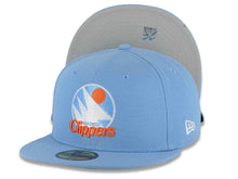 Load image into Gallery viewer, San Diego Clippers New Era NBA 59FIFTY 5950 Fitted Cap Hat Sky Blue Crown/Visor Team Color Logo Gray UV