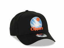 Load image into Gallery viewer, San Diego Clippers New Era NBA 9FORTY 940 Adjustable A-Frame Cap Hat Black Crown/Visor White/Orange/Sky Blue Logo Gray UV