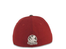 Load image into Gallery viewer, San Diego Clippers New Era NBA 59FIFTY 5950 Fitted Cap Hat Cardinal Crown Dark Gray Visor Dark Gray/Maroon/White Logo