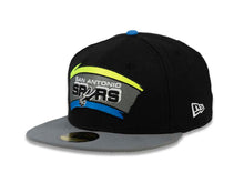 Load image into Gallery viewer, San Antonio Spurs New Era NBA 59FIFTY 5950 Fitted Cap Hat Black Crown Gray Visor Team Color Logo