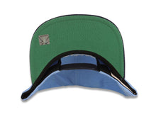 Load image into Gallery viewer, Houston Rockets Mitchell & Ness NBA Snapback Lotto Cap Hat Sky Blue Crown Navy Blue Visor Team Color Logo NBA Draft Side Patch