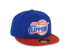 Load image into Gallery viewer, San Diego Clippers New Era NBA 59FIFTY 5950 Fitted Cap Hat Light Royal Blue Crown Red Visor Team Color Logo Gray UV