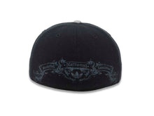 Load image into Gallery viewer, Los Angeles Lakers Adidas NBA Fitted Cap Hat Black Crown/Visor Black Logo (Rebel)