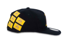 Load image into Gallery viewer, Los Angeles Lakers Adidas NBA Fitted Cap Hat Black Crown/Visor Purple/Yellow 16x LA Logo