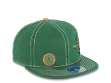 Load image into Gallery viewer, Boston Celtics Addidas NBA Fitted Cap Hat Green Crown/Visor Black/Gold Text Logo