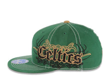 Load image into Gallery viewer, Boston Celtics Addidas NBA Fitted Cap Hat Green Crown/Visor Black/Gold Text Logo