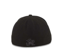 Load image into Gallery viewer, Notre Dame Fighting Irish New Era NCAA 59FIFTY 5950 Fitted Cap Hat Black Crown/Visor Black/Dark Gray Logo